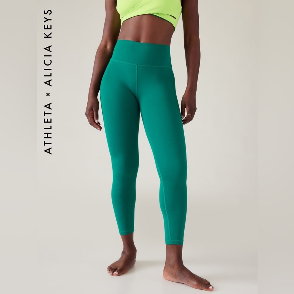 Athleta Alicia Keys High-Waisted Leggings in Emerald Green size Small